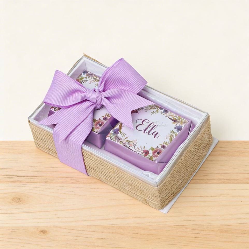 Set of 20 Baby Personalized chocolate view top box