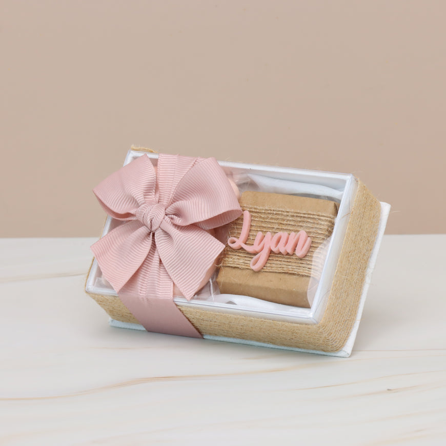 Baby personalized acrylic name chocolate view top box