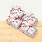 Set of 20 Baby crochet decorated chocolate view top box