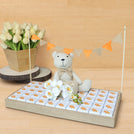Baby boy lion theme premium chocolate wooden tray