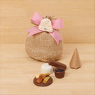 Set of 20 Baby crochet hat decorated chocolate bag