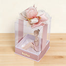 Set of 20 Baby acrylic name personalized ceramic ballerina clear box