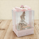 Set of 20 Baby acrylic personalized ceramic ballerina decorated clear box