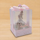 Set of 20 Baby acrylic personalized ceramic ballerina decorated clear box