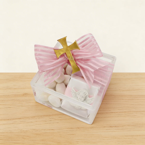 Set of 20 Baby christening decorated chocolate acrylic box
