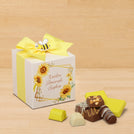 Set of 20 boxes sun flower design personalized chocolate soft box