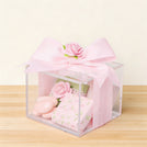 Set of 20 Baby girl flower decorated chocolate acrylic box