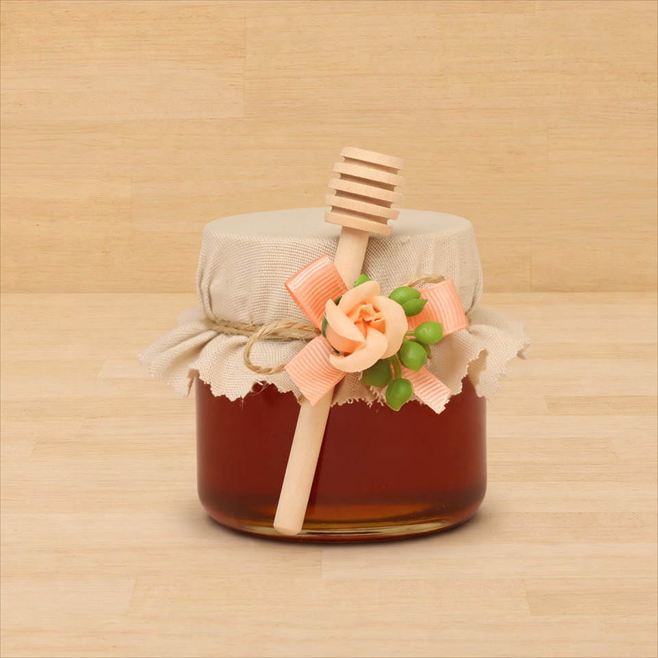Set of 20 jar Baby Rustic decorated honey glass jar