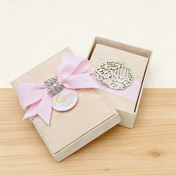 Set of 20 Baby girl decorated quran velvet box