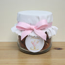 Set of 20 Baby girl personalized caramelized nuts jar
