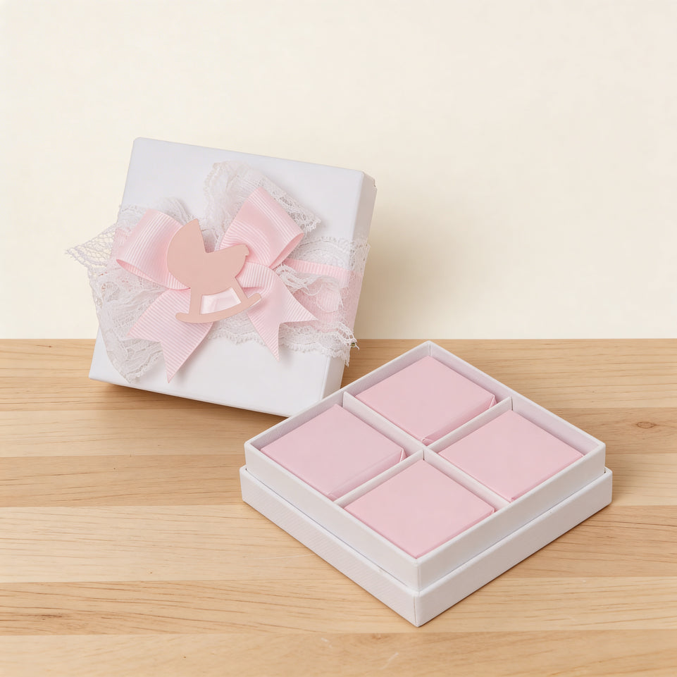 Set of 20 Baby stroller acrylic decorated chocolate box giveaway