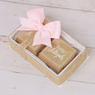 Set of 20 Baby rustic personalized chocolate view top box