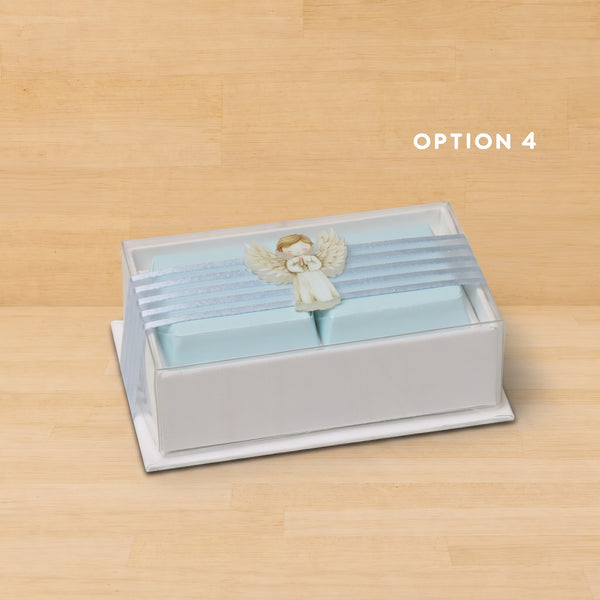 Set of 20 baby acrylic angel decorated premium chocolate top view hard box