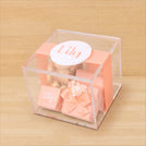 Set of 20 Baby Girl personalized premium chocolate acrylic box giveaway
