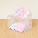 Set of 20 Baby girl crochet decorated premium chocolate & almond dragees acrylic box