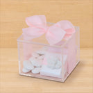 Set of 20 baby girl angel decorated premium chocolate & almond dragees acrylic box
