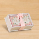 Set of 20 Baby girl floral design premium chocolate 2pc view top box