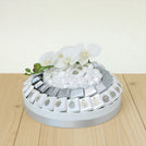 Wedding flower decorated chocolate round tray