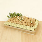 Bridal rustic design premium chocolate medium leather tray