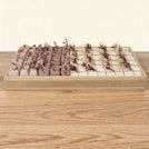 Flower decorated chocolate leather tray