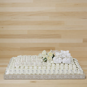 Bridal decorated chocolate leather la...