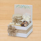 Rustic customized designed chocolate candle small hamper