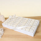 Bridal flower decorated premium chocolate leather medium tray