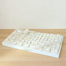 Bridal flower decorated chocolate large leather tray