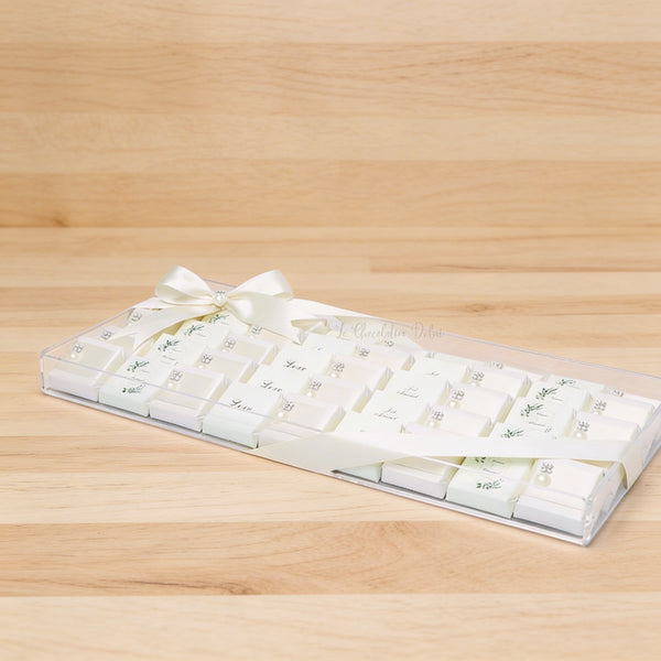 Bridal personalized premium chocolate acrylic tray