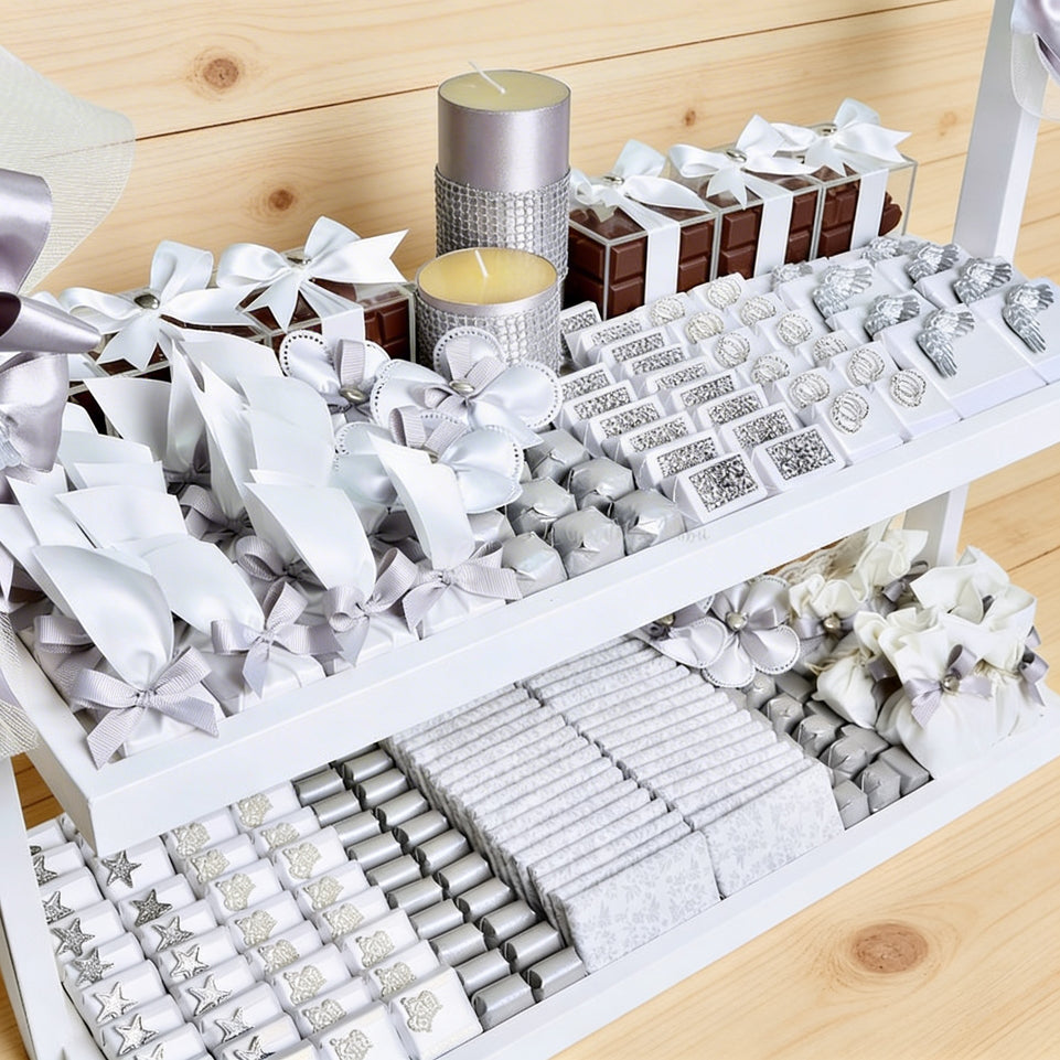 Luxury bridal decorated chocolate & sweets 2- layer tray