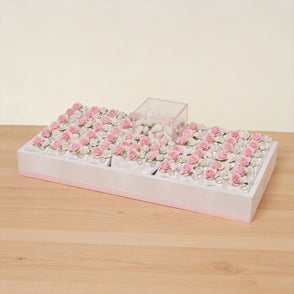 Bridal flower decorated chocolate med...