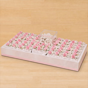 Bridal flower decorated chocolate med...