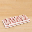 Bridal ribbon and flower decorated premium chocolate medium leather tray