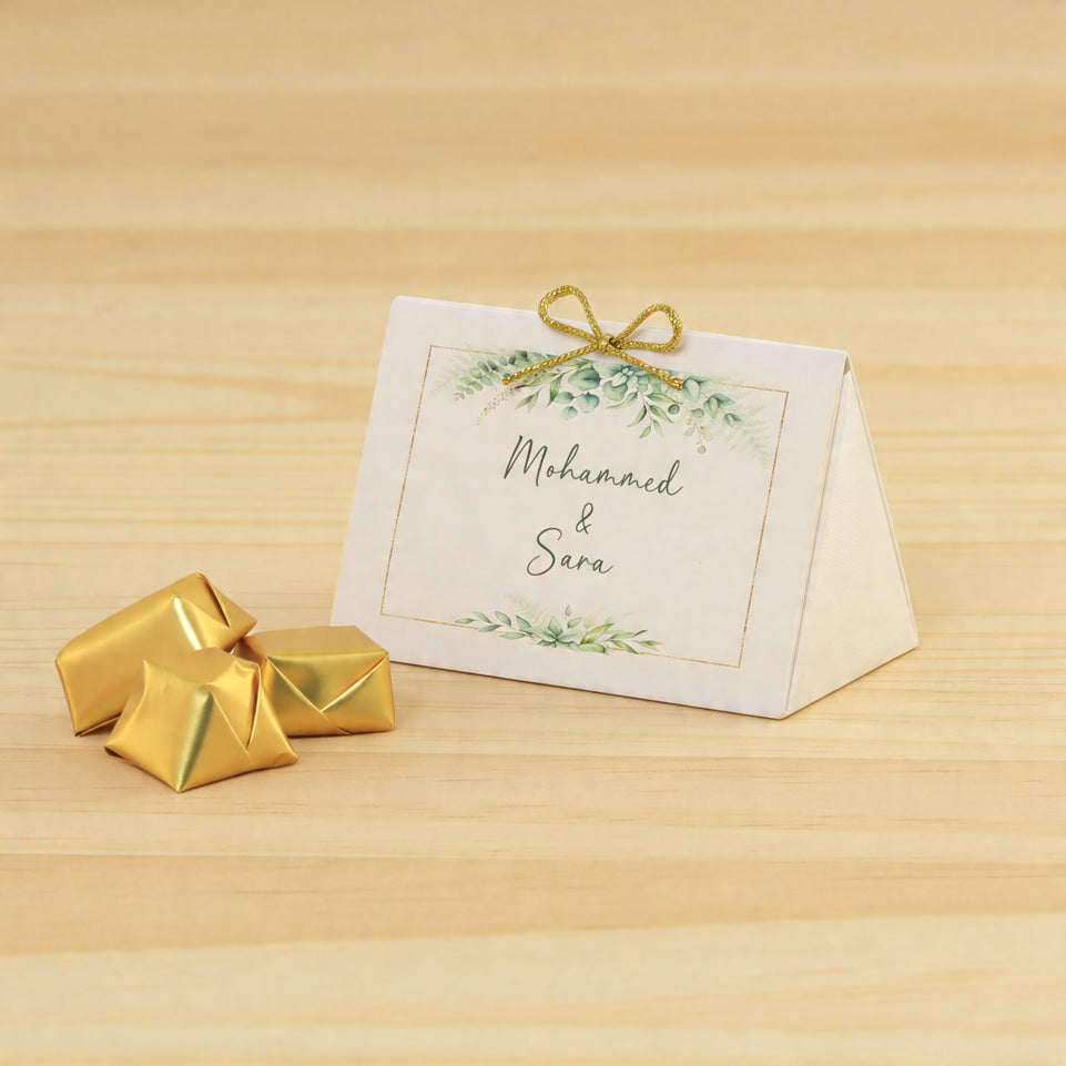 Set of 20 Bridal tree designed premium chocolate triangle box