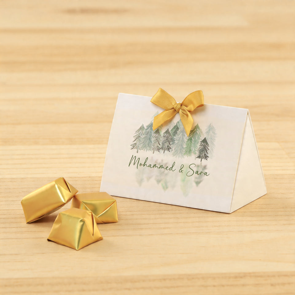 Set of 20 Bridal tree designed premium chocolate triangle box