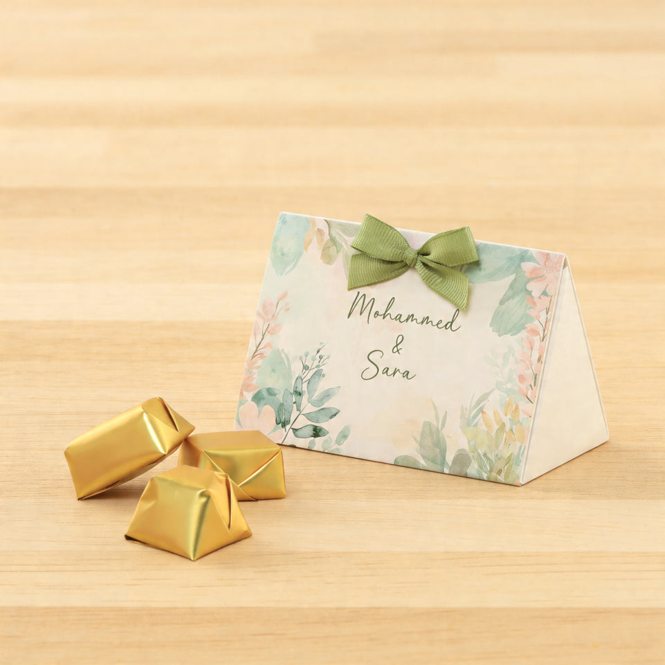 Set of 20 Bridal tree designed premium chocolate triangle box