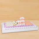 Bridal flower designed premium chocolate & sweets large leather tray