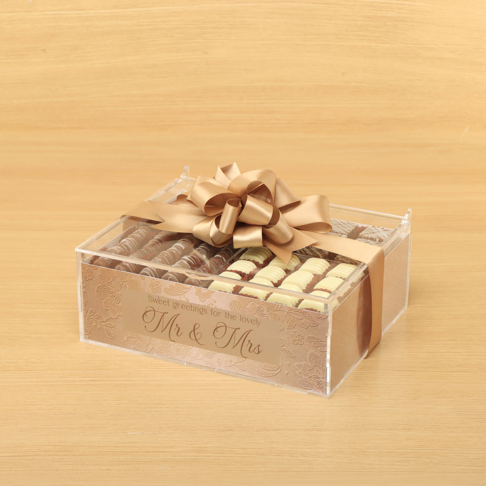 Bridal elegant premium chocolate gift acrylic box