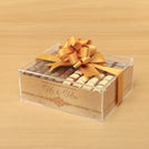 Bridal elegant damask pattern design premium chocolate gift acrylic box