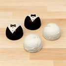 Wedding bride & groom molded loose chocolate