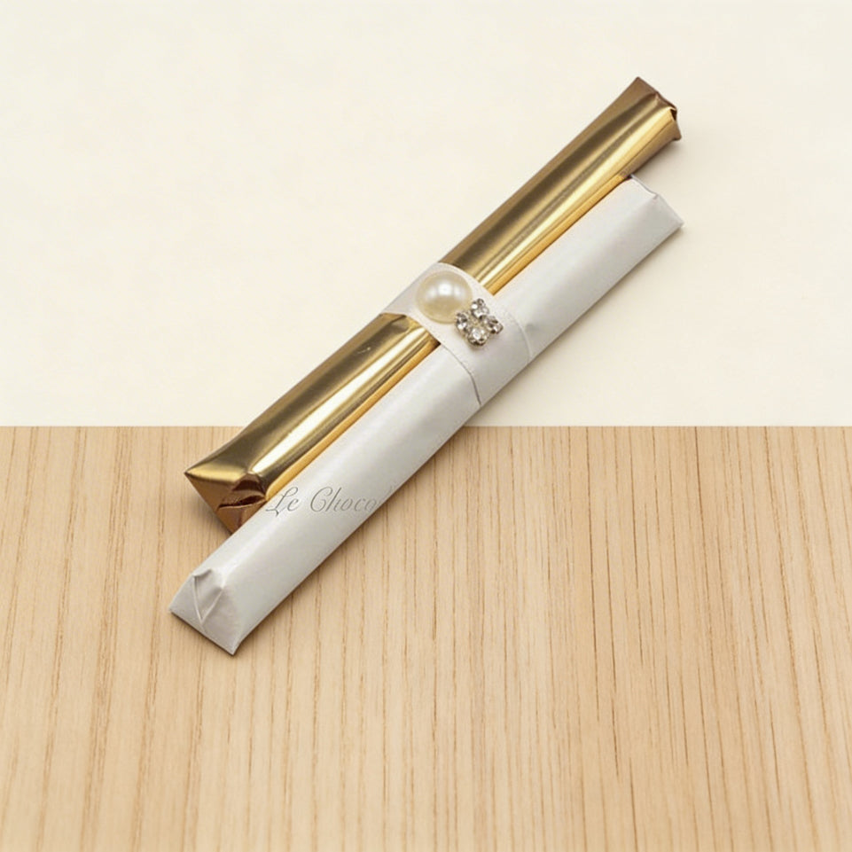 Set of 20 Bridal designed pearl decorated loose chocolate stick set