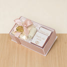 Set of 20 Bridal chocolate and almond dragees view top hard box giveaway