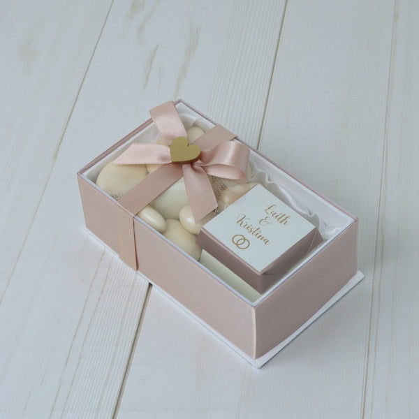 Set of 20 Wedding decorated chocolate & almond dragees box