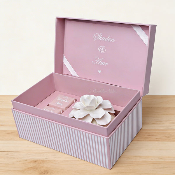 Flower ceramic souvenir & chocolate printed hard box