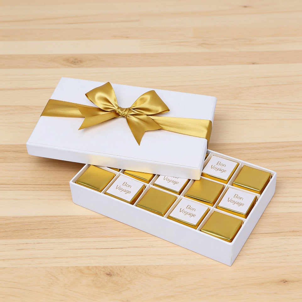 Bon voyage gold classic designed 15 piece premium chocolate hard box