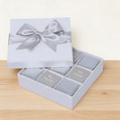Bon voyage classic silver designed 9 piece premium chocolate hard box