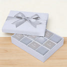Bon voyage classic silver designed 12 piece premium chocolate hard box