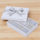 Bon voyage classic silver designed 12 piece premium chocolate hard box