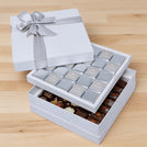 Bon voyage classic silver designed 2-layer premium chocolate hard box