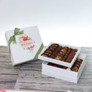 Best wishes floral frame designed chocolate 2-layer hard box